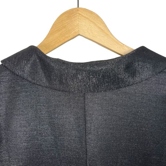 SERENA Williams Women's Sz 1XL Black Shimmery Party Blazer Zipper Cuff - Picture 3 of 11